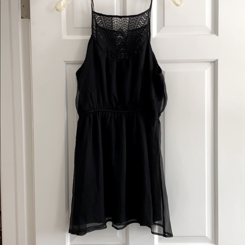 Black Mini Dress with Cutout Detailing